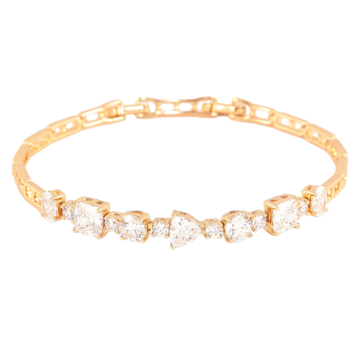 Браслет Xuping Цвет Позолота 18K Дорожка кристаллов размер с дополнительным замком 17,5,19,5 см х 4-6 мм фото №21 Браслет Xuping Цвет Позолота 18K Дорожка кристаллов размер с дополнительным замком 17,5,19,5 см х 4-6 мм фото №21