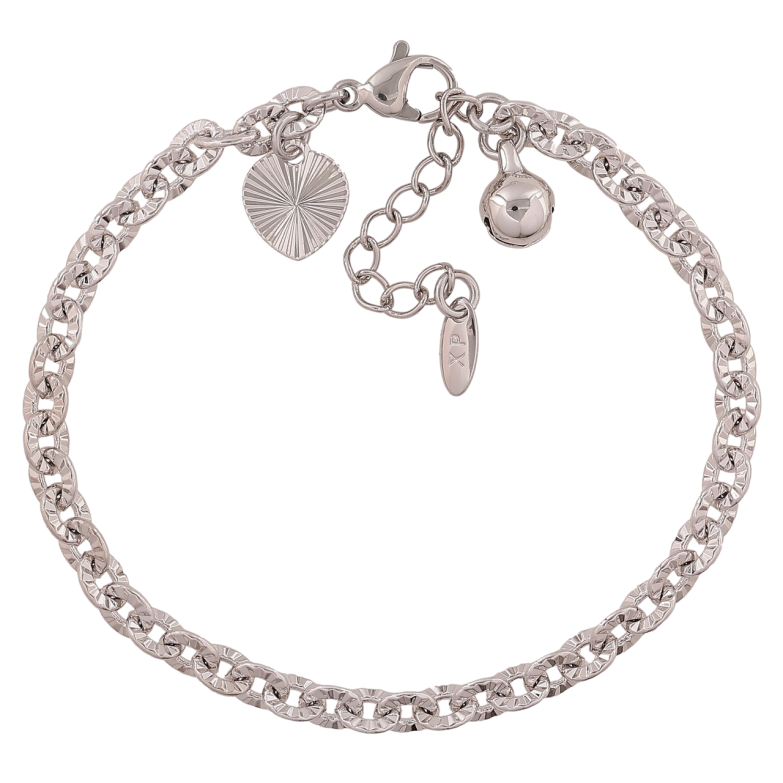 Браслет Xuping Цвет Родий Цепочка Якорная с узором размер с доп.цеп. 16-20см х 4мм фото №2 Браслет Xuping Цвет Родий Цепочка Якорная с узором размер с доп.цеп. 16-20см х 4мм фото №2