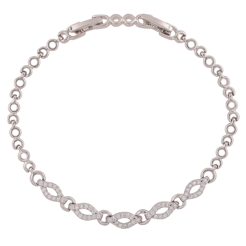 Браслет Xuping Цвет Родий Узор с кристаллами размер с доп. замком 18,20см х 3.5-5мм фото №3 Браслет Xuping Цвет Родий Узор с кристаллами размер с доп. замком 18,20см х 3.5-5мм фото №3