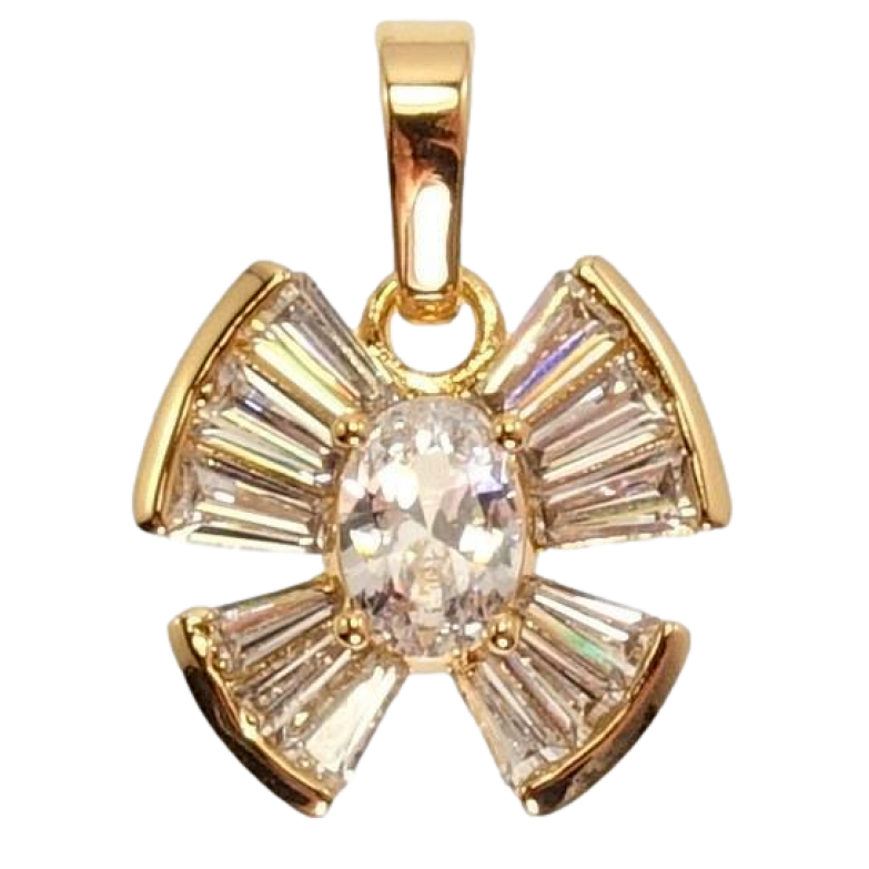 Кулон Xuping Позолота 18 К Декоративний Бант Інкрустація Кристалами фото №1