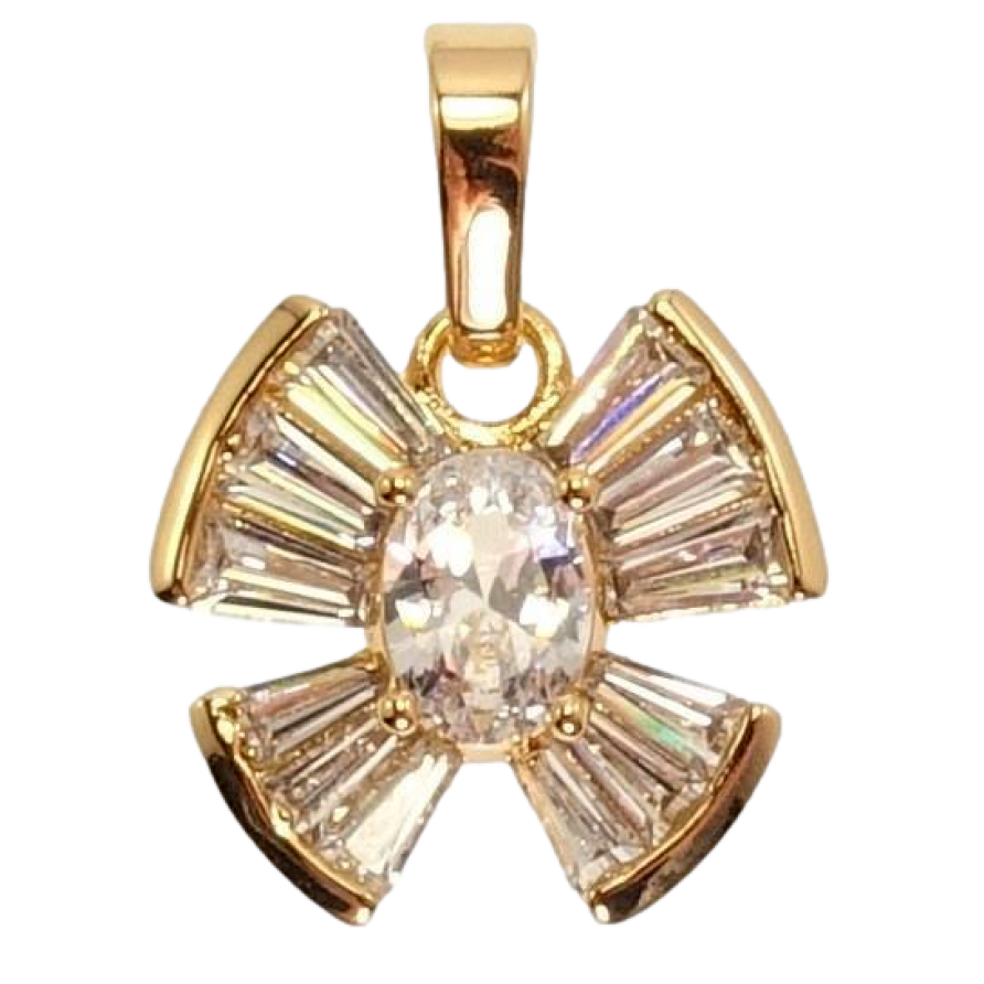 Кулон Xuping Позолота 18 К Декоративний Бант Інкрустація Кристалами фото №1