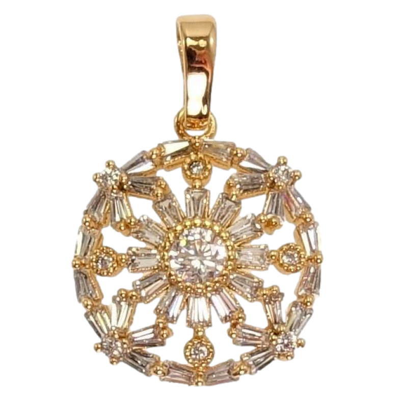 Кулон Xuping Позолота 18 К Инкрустация Кристаллы Ажурный Узор фото №1