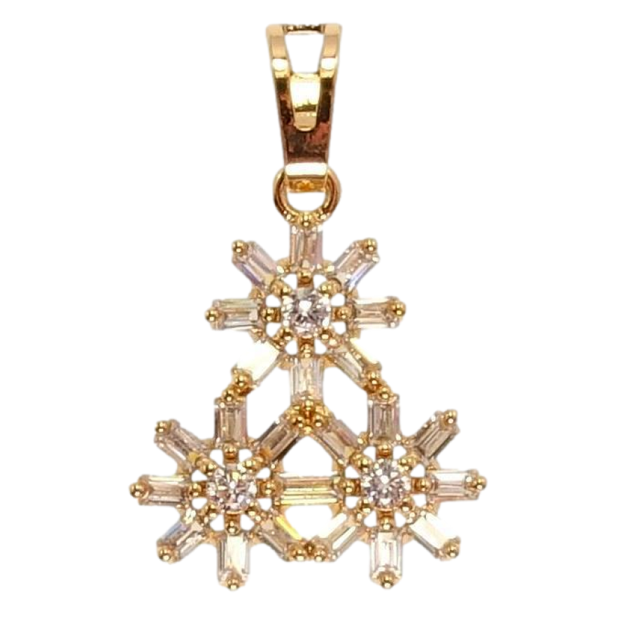 Кулон Xuping Позолота 18 К Квіткове Тріо фото №1