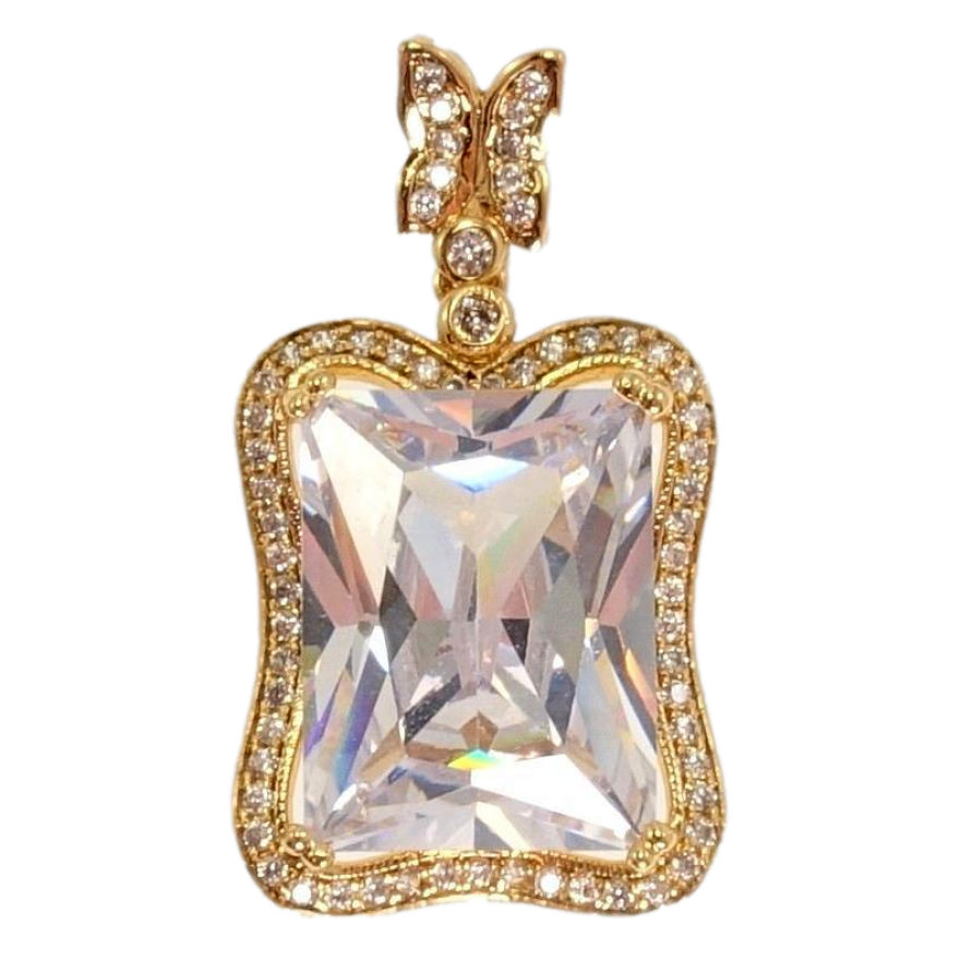 Кулон Xuping Позолота 18K Крупный Граненый Кристалл в Фигурной Оправе с Инкрустацией Цирконий фото №1 Кулон Xuping Позолота 18K Крупный Граненый Кристалл в Фигурной Оправе с Инкрустацией Цирконий фото №1