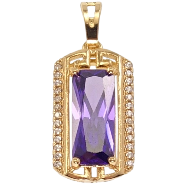 Кулон Xuping Позолота 18 К Фіолетовий Прямокутний Кристал Оправа в Грецькому Стилі з Інкрустацією фото №17 Кулон Xuping Позолота 18 К Фіолетовий Прямокутний Кристал Оправа в Грецькому Стилі з Інкрустацією фото №17