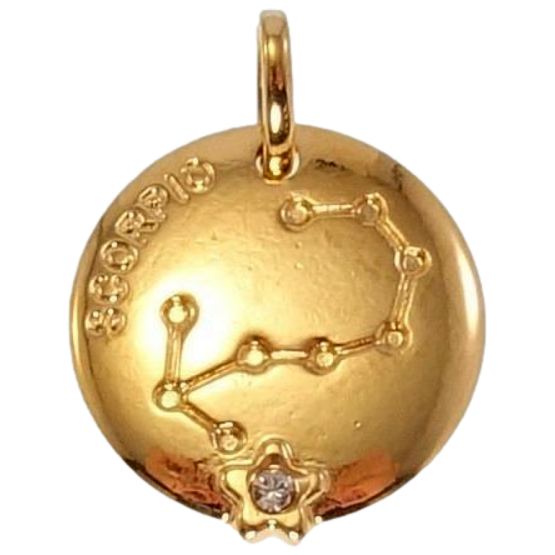 Кулон Xuping Позолота 18 К Круглый Двухсторонний Медальон Знак Зодиака Скорпион фото №1