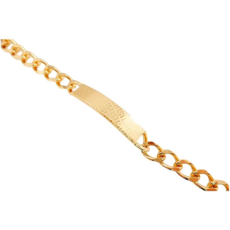 Браслет Xuping Позолота 18K Панцирне Плетіння та Декоративна Пластина з Грецьким Візерунком довжина 20,5 см х 1 фото №24
