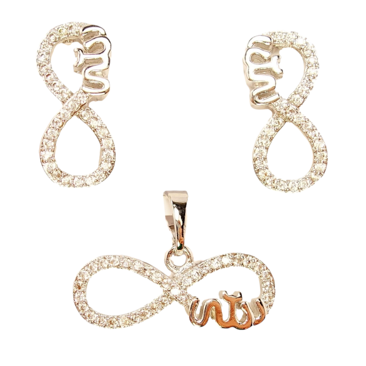 Набір Xuping Родій Сережки Кулон Нескінченність фото №9