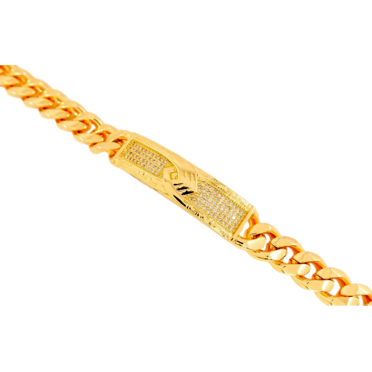 Браслет Xuping Позолота 18K Сполучна Пластина з Інкрустацією Цирконій та Декоративним Візерунком довжина 20 фото №12