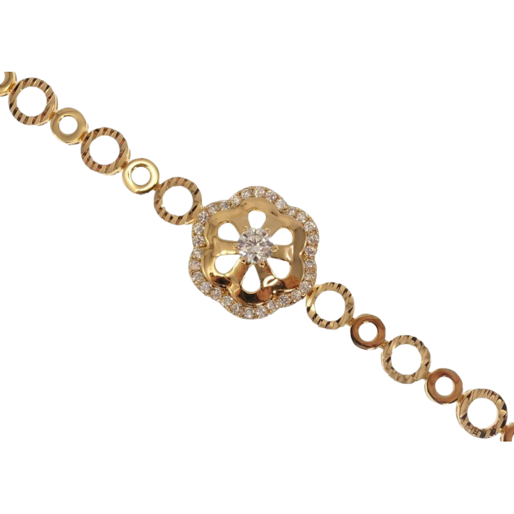 Браслет Xuping Позолота 18K Круги та Квітка довжина з дод. замком 18,20см х 7-22мм фото №14 Браслет Xuping Позолота 18K Круги та Квітка довжина з дод. замком 18,20см х 7-22мм фото №14