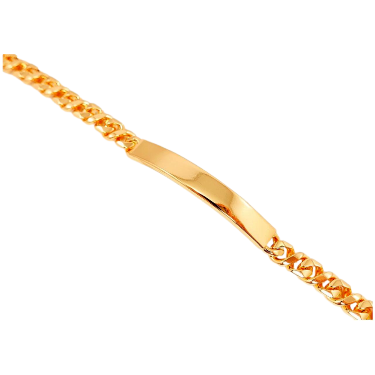 Браслет Xuping Позолота 18K Плетіння Гурмета Отто із Дзеркальною Сполучною Пластиною довжина 19,5 см х 6 фото №21