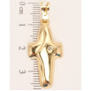 Кулон Xuping Позолота 18K Объемный Крестик с Вставкой Цирконий фото №2