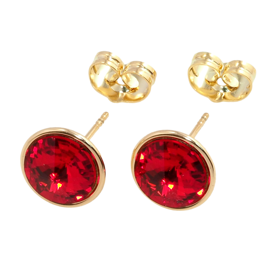 Сережки Xuping колір 18K з кристалами Swarovski пусети Кристал Глуха Оправа ø 8мм фото №1