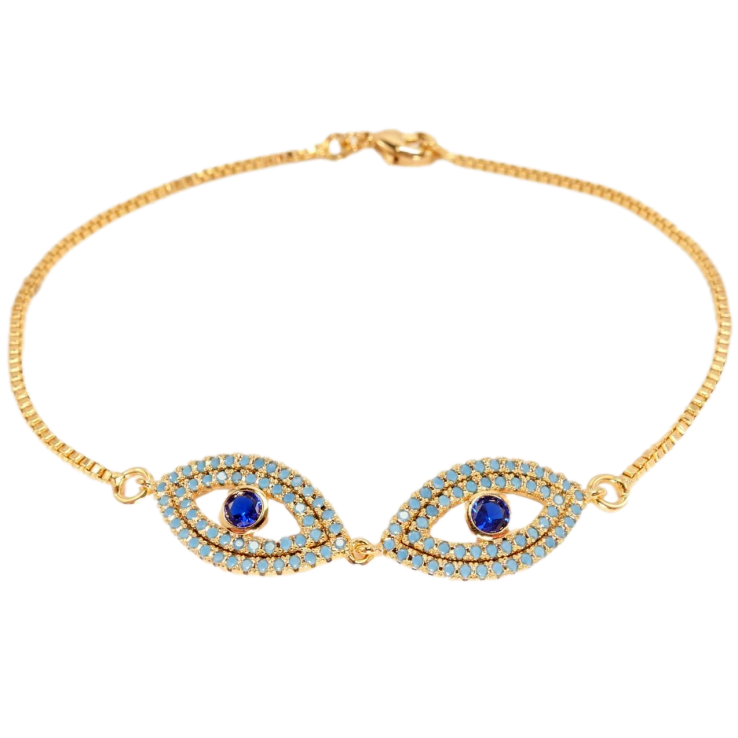 Браслет Xuping Позолота 18K Синьоок довжина 20см фото №15