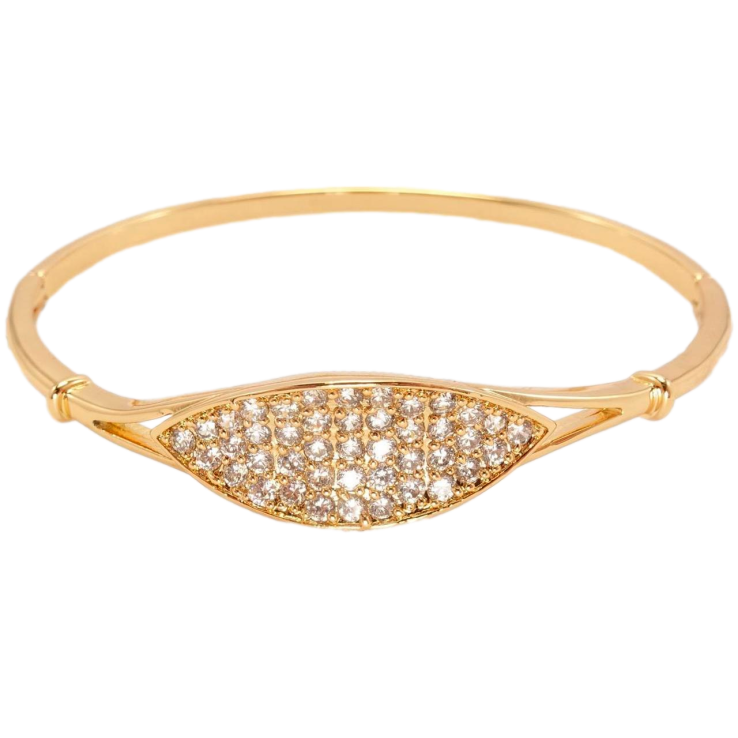 Браслет Xuping Позолота 18K Пелюсток Цирконій ø 6 см фото №3 Браслет Xuping Позолота 18K Пелюсток Цирконій ø 6 см фото №3