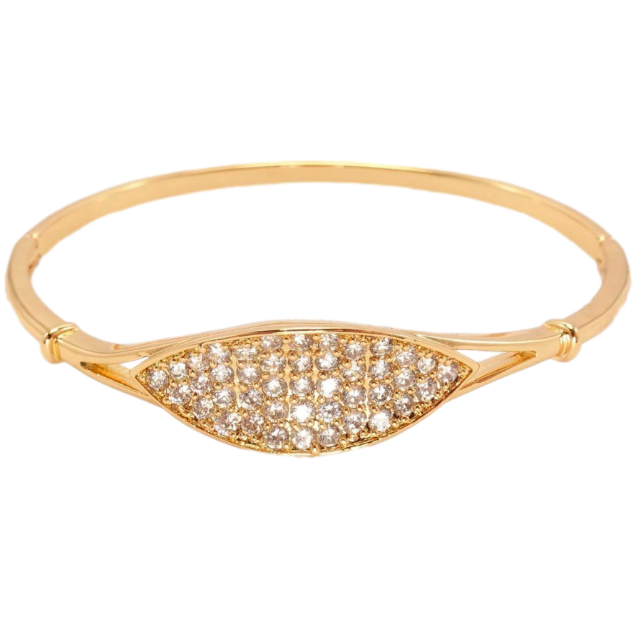 Браслет Xuping Позолота 18K Пелюсток Цирконій ø 6 см фото №1 Браслет Xuping Позолота 18K Пелюсток Цирконій ø 6 см фото №1