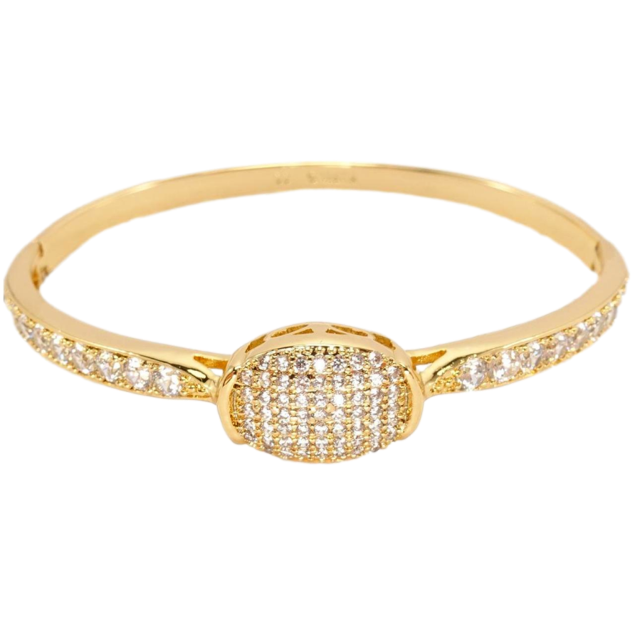 Браслет Xuping Позолота 18K Розсип Дрібних Кристалів ø 6 см фото №1 Браслет Xuping Позолота 18K Розсип Дрібних Кристалів ø 6 см фото №1