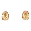 Серьги Xuping цвет 18K с кристаллами Swarovski пусеты Грушевидный Кристалл 6х8мм Цвет Топаз фото №2