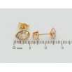 Серьги Xuping цвет 18K с кристаллами Swarovski пусеты Грушевидный Кристалл 6х8мм Цвет Топаз фото №3