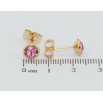 Серьги Xuping цвет 18K с кристаллами Swarovski пусеты Розовый Кристалл в Глухой Оправе ø 5,5мм фото №3