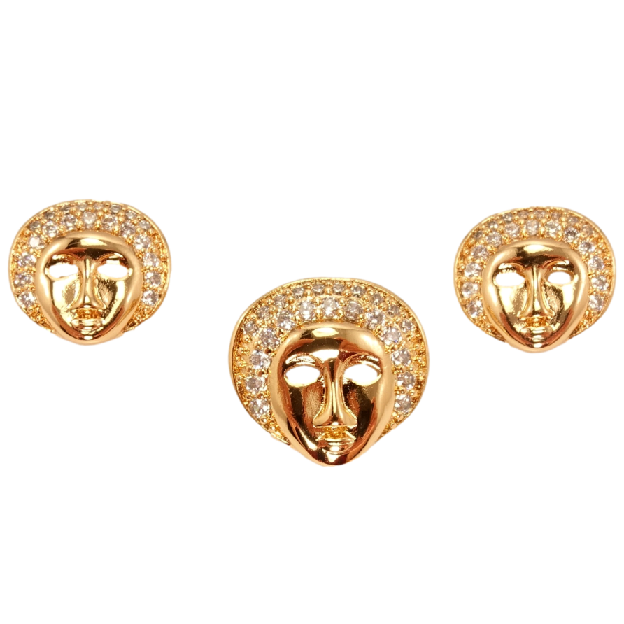 Набор Xuping Позолота 18K Серьги Кулон Маска фото №1 Набор Xuping Позолота 18K Серьги Кулон Маска фото №1