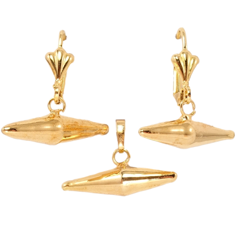 Набор Xuping Позолота 18K Серьги Кулон Строгая геометрия фото №1 Набор Xuping Позолота 18K Серьги Кулон Строгая геометрия фото №1