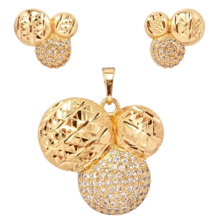 Набор Xuping Позолота 18K Серьги Кулон Трио фото №1