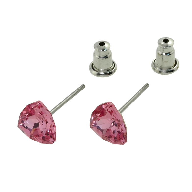 Сережки Xuping колір Родій з кристалами Swarovski пусети Трикутний кристал Rosaline 7 мм фото №1 Сережки Xuping колір Родій з кристалами Swarovski пусети Трикутний кристал Rosaline 7 мм фото №1
