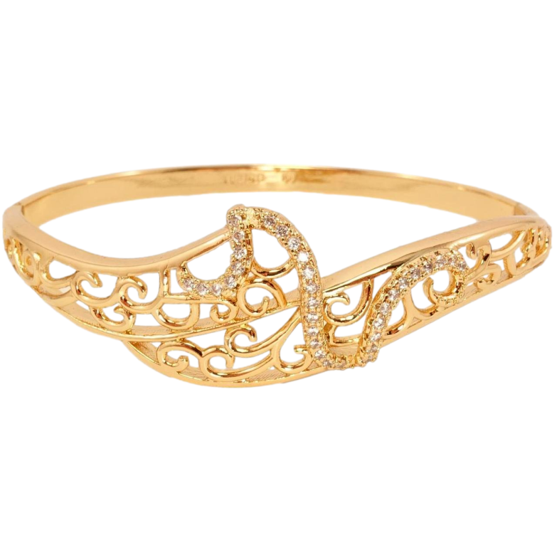 Браслет Xuping Позолота 18K Декоративный вензельный орнамент ø 6см фото №1