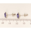 Серьги Xuping цвет Родий с кристаллами Swarovski пусеты Ромбовый кристалл цвет Purple Velvet 8 х 8мм фото №3 Серьги Xuping цвет Родий с кристаллами Swarovski пусеты Ромбовый кристалл цвет Purple Velvet 8 х 8мм фото №3
