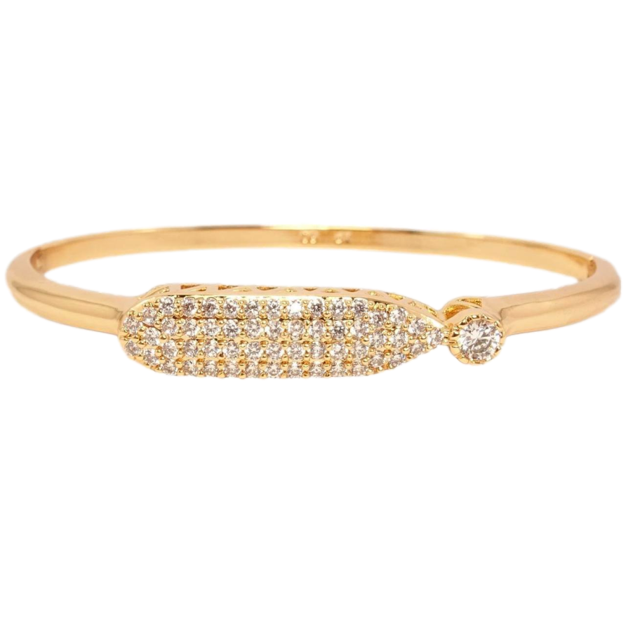 Браслет Xuping Позолота 18K Орнамент с цирконием ø 6см фото №1 Браслет Xuping Позолота 18K Орнамент с цирконием ø 6см фото №1