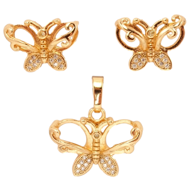 Набор Xuping Позолота 18K Серьги Кулон Бабочки фото №1 Набор Xuping Позолота 18K Серьги Кулон Бабочки фото №1
