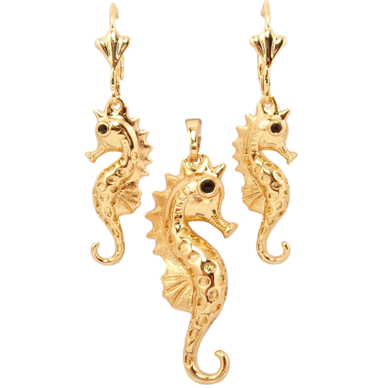 Набір Xuping Позолота 18K Сережки Кулон Морські ковзани фото №1
