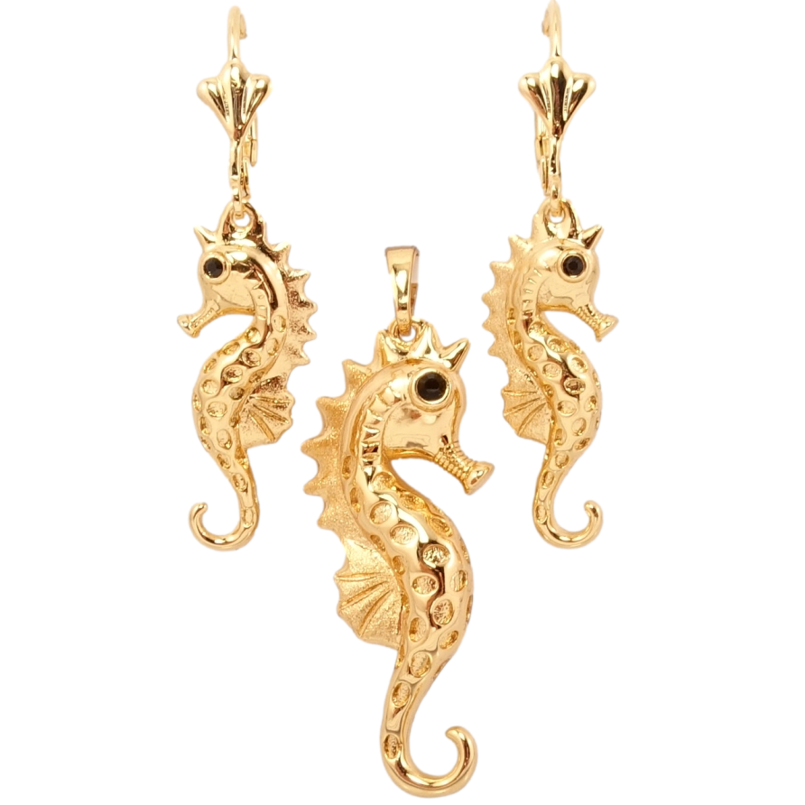 Набір Xuping Позолота 18K Сережки Кулон Морські ковзани фото №1