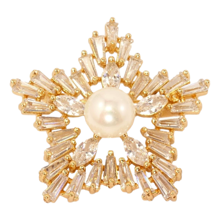 Брошка Xuping Позолота 18K Кристальна зірка фото №13 Брошка Xuping Позолота 18K Кристальна зірка фото №13