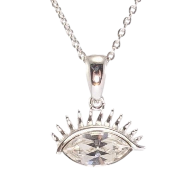 Кулон Xuping цвет Родий с кристаллами Swarovski на цепочке Глаз с кристаллом Clear длина 38,5-44см х 1мм фото №11 Кулон Xuping цвет Родий с кристаллами Swarovski на цепочке Глаз с кристаллом Clear длина 38,5-44см х 1мм фото №11