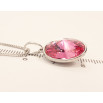 Кулон Xuping колір Родій із кристалами Swarovski на ланцюжку Кристал Fuchsia довжина 41-46см х 1мм фото №3