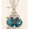 Кулон Xuping колір Родій із кристалами Swarovski на ланцюжку Сумочка кристал Blue Zircon довжина 46-51см фото №2 Кулон Xuping колір Родій із кристалами Swarovski на ланцюжку Сумочка кристал Blue Zircon довжина 46-51см фото №2