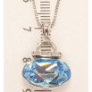 Кулон Xuping колір Родій із кристалами Swarovski на ланцюжку Сумочка кристал Aquamarine довжина 46.5-52см фото №2 Кулон Xuping колір Родій із кристалами Swarovski на ланцюжку Сумочка кристал Aquamarine довжина 46.5-52см фото №2