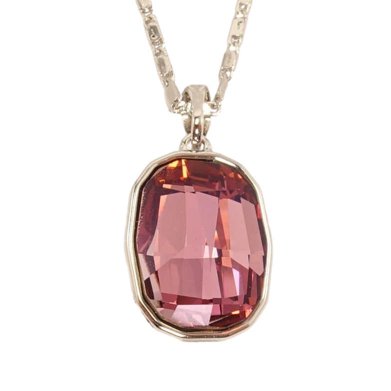 Кулон Xuping цвет Родий с кристаллами Swarovski на цепочке Кристалл Rose длина 39-44см фото №1 Кулон Xuping цвет Родий с кристаллами Swarovski на цепочке Кристалл Rose длина 39-44см фото №1