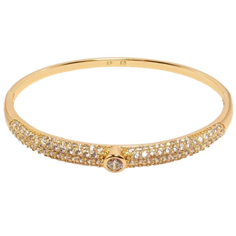 Браслет Xuping Позолота 18K Інкрустація цирконієм ø 6см фото №2