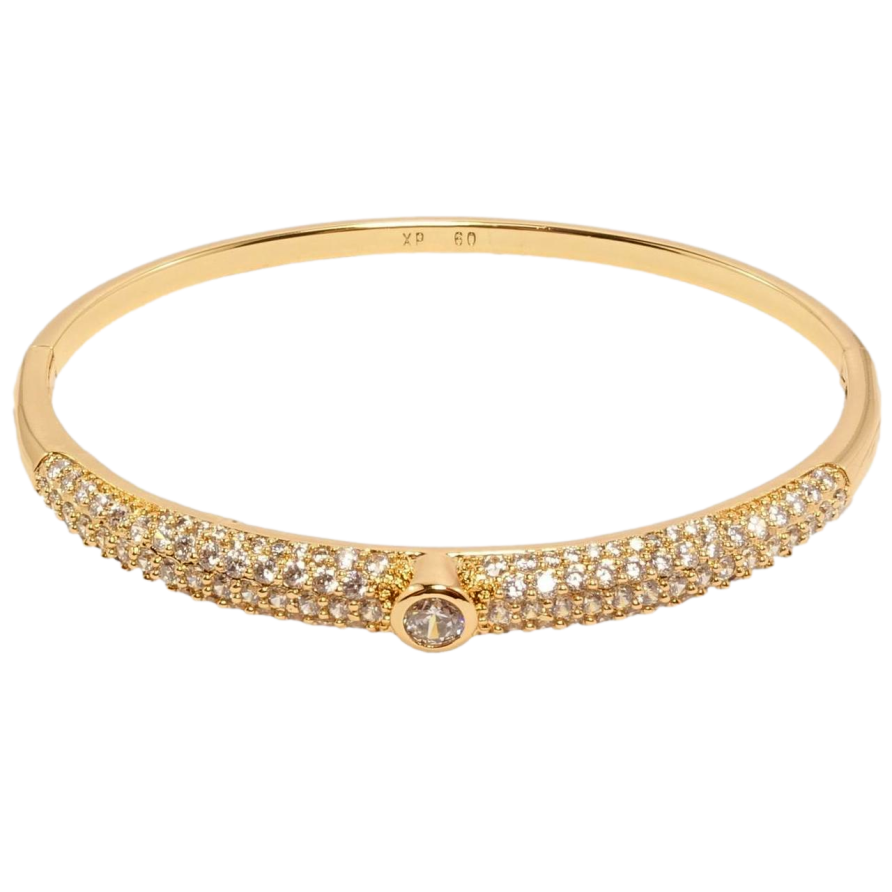Браслет Xuping Позолота 18K Інкрустація цирконієм ø 6см фото №1