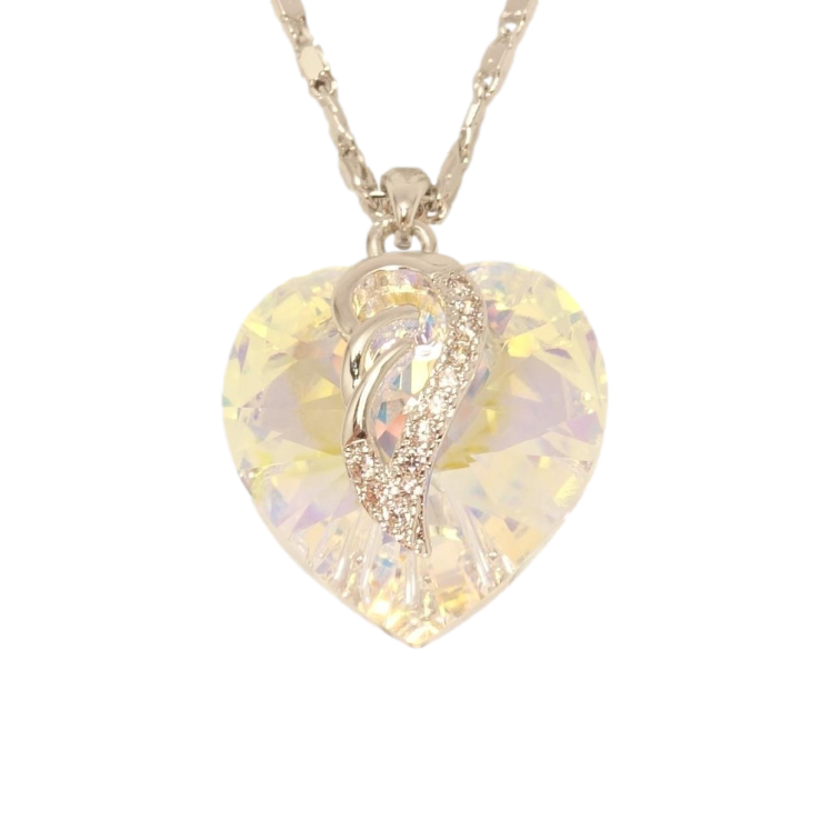 Кулон Xuping цвет Родий с кристаллами Swarovski на цепочке Кристалл сердечко Shimmer длина 38-43,5см фото №22 Кулон Xuping цвет Родий с кристаллами Swarovski на цепочке Кристалл сердечко Shimmer длина 38-43,5см фото №22