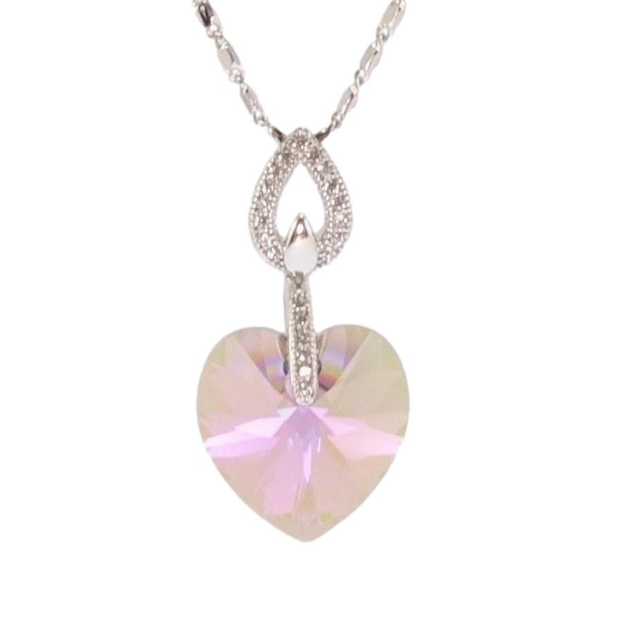 Кулон Xuping цвет Родий с кристаллами Swarovski на цепочке Сердце кристалл Vitrail Light длина 39,5-45см фото №1 Кулон Xuping цвет Родий с кристаллами Swarovski на цепочке Сердце кристалл Vitrail Light длина 39,5-45см фото №1