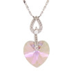 Кулон Xuping цвет Родий с кристаллами Swarovski на цепочке Сердце кристалл Vitrail Light длина 39,5-45см фото №2 Кулон Xuping цвет Родий с кристаллами Swarovski на цепочке Сердце кристалл Vitrail Light длина 39,5-45см фото №2