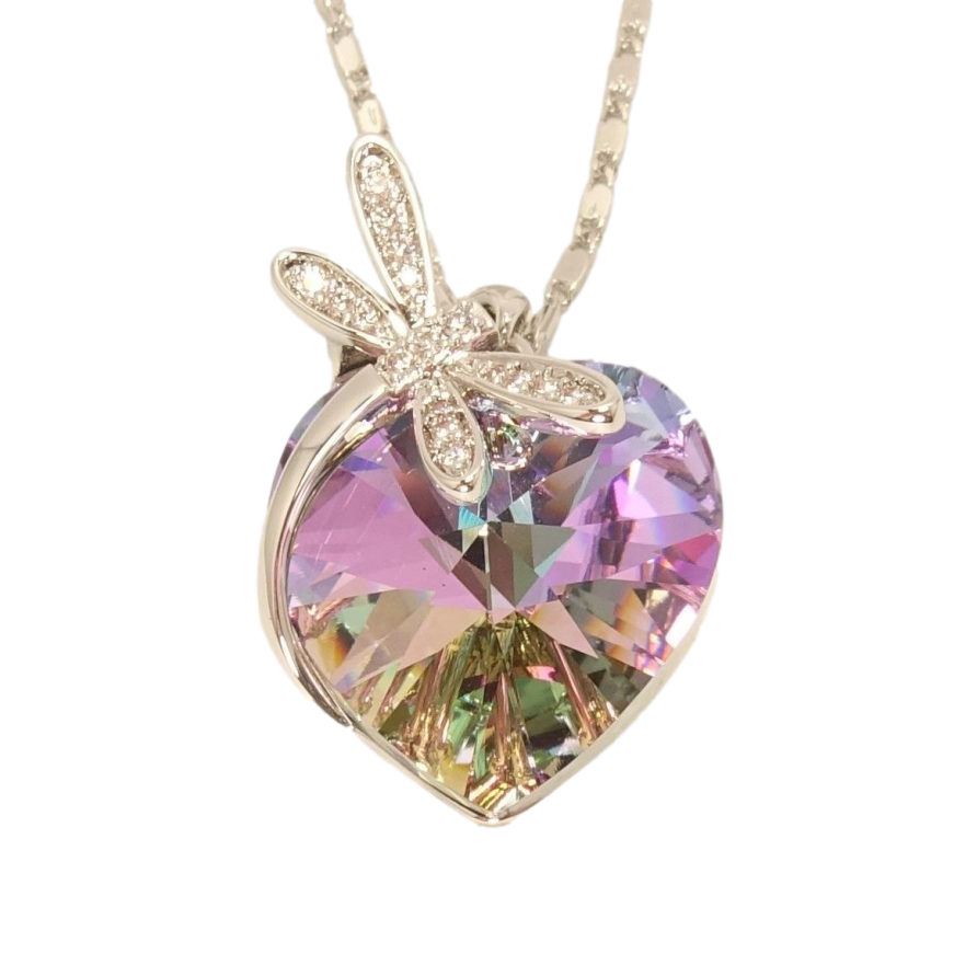 Кулон Xuping колір Родій із кристалами Swarovski на ланцюжку Серце кристал Paradise Shine зі бабкою довжина фото №1 Кулон Xuping колір Родій із кристалами Swarovski на ланцюжку Серце кристал Paradise Shine зі бабкою довжина фото №1