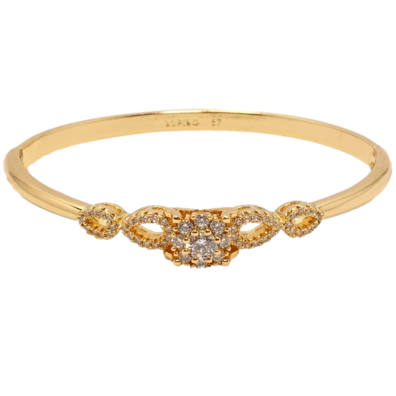 Браслет Xuping Позолота 18K Нежный кристальный орнамент ø 5,7см фото №1 Браслет Xuping Позолота 18K Нежный кристальный орнамент ø 5,7см фото №1