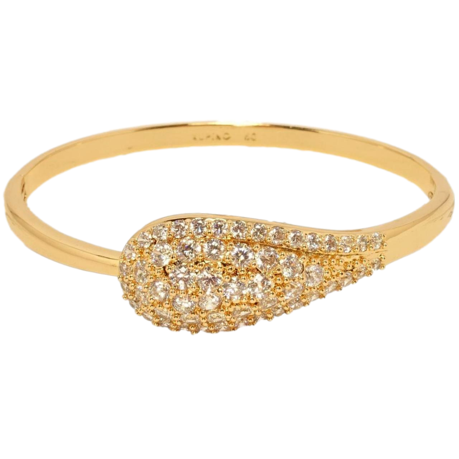 Браслет Xuping Позолота 18K Капля инкрустированная цирконием ø 5,7см фото №1 Браслет Xuping Позолота 18K Капля инкрустированная цирконием ø 5,7см фото №1