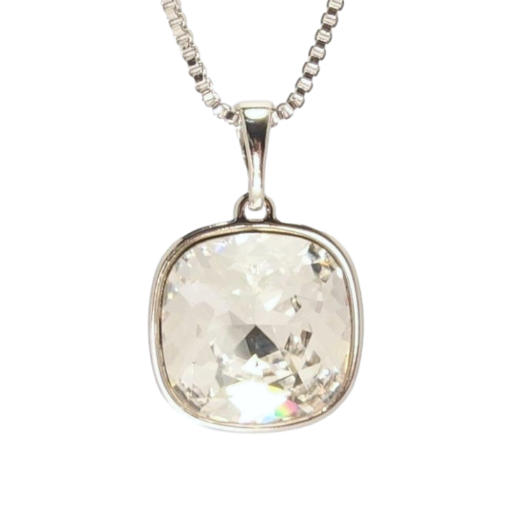 Кулон Xuping колір Родій з кр-ми Swarovski на ланцюжку Кристал Clear довжина 41.5-46,5см фото №2 Кулон Xuping колір Родій з кр-ми Swarovski на ланцюжку Кристал Clear довжина 41.5-46,5см фото №2