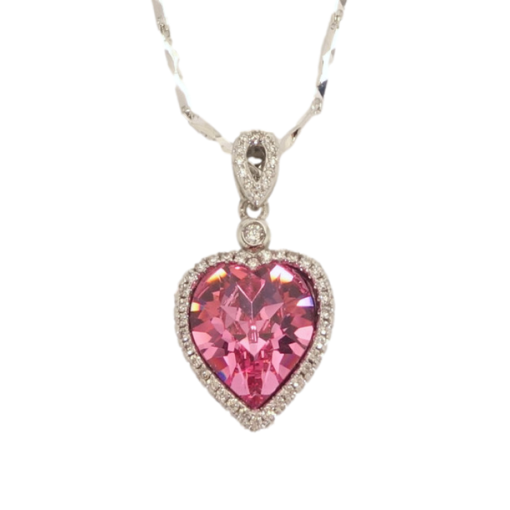 Кулон Xuping колір Родій з кр-ми Swarovski на ланцюжку Кристальне серце Rose в інкрустації довжина 45см фото №13 Кулон Xuping колір Родій з кр-ми Swarovski на ланцюжку Кристальне серце Rose в інкрустації довжина 45см фото №13